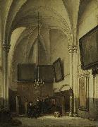 Johannes Bosboom The vestry of St. Stevens Church in Nijmegen oil on canvas